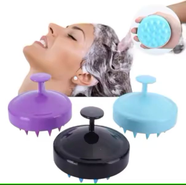 Hair Wash Brush Scalp Massage Silicone Head Haircare Massager Comb (Multiple Colors) 1pcs