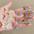 5pcs/set Butterfly Hair Clips Sweet Women Gradient Small Hairpins Mini Baby Girls Cute Colors Barrette Headwear Hair Accessories.