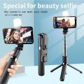 P20S - 1 Wireless Bluetooth Selfie Stick With LED Fill Light Desktop Live Tripod Mobile Stand Portable Stretchable Holder Anti-Shake Stabilizer Selfie Stick Self-Timer Artifact Rod - NR Mart-2024. 