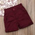 2PCS Summer Beach Wear Toddler Kids Baby Boy Gentleman Suit Bicycle Print Shirt Short Sleeve Tops Short Pants Outfits Set. 
