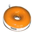 Donut Style High Speed USB 2.0 4-Port HUB - Red. 