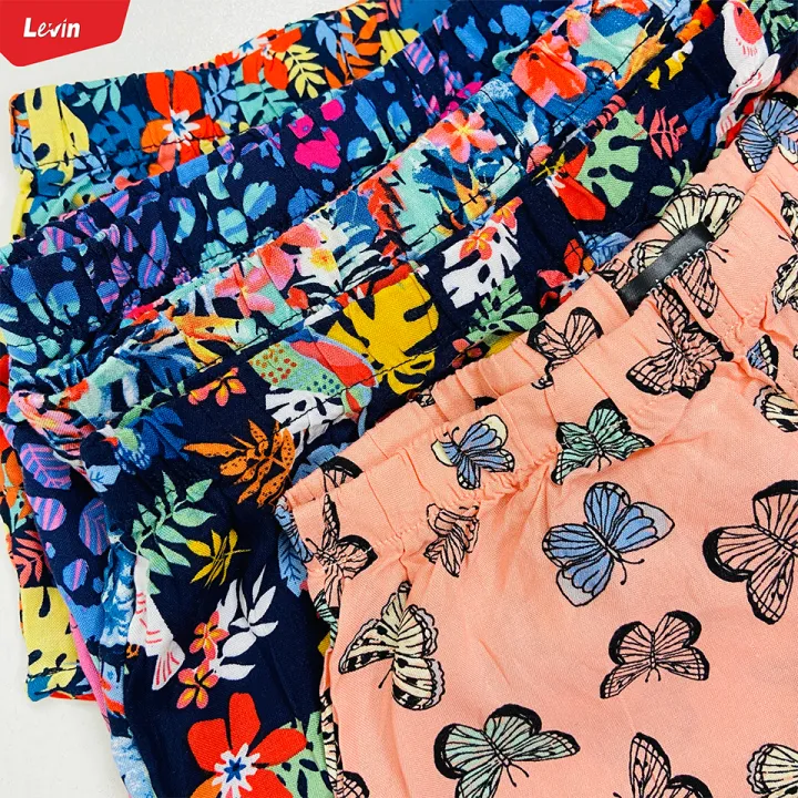 Teen%20Girl%20Floral%20Printed%20Mid%20Rise%20Elastic%20Waist%20Beach%20Shorts%20From%20Levin%20-%20Image%205