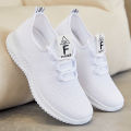 Shoes women's 2024 spring new foreign trade women's shoes flying woven mesh running shoes shoes soft soles casual sneakers women. 
