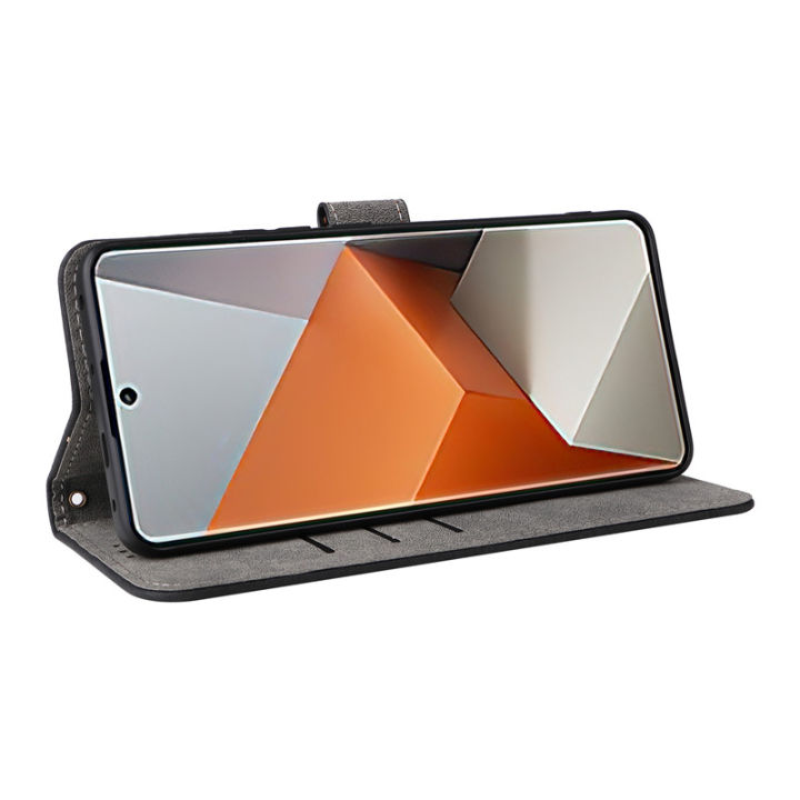 Vantime%20for%20Xiaomi%20Redmi%20Note%2013%20Pro+%20Plus%205G%20Multi-functional%20PU%20Leather%20Phone%20Case%20Wallet%20Case%20RFID%20Blocking%20-%20Image%205