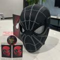 Halloween Mascara Spiderman Headgear Cosplay Moving Eyes Electronic Mask Spider Man 1:1 Remote Control Elastic Toys for Adults Kids GiftDolls Accessories. 