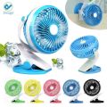 Portable Mini Rechargeable Table Fan USB Power Clip On Desk Cooling For Baby Stroller wonderful party gifts ML F168 - Blue. 