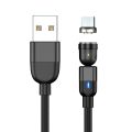 BKWHALE 540 Rotate Charge Magnetic Micro USB / Type C Fast Cable With LED Indicator Magnet 3A Charger Data Cable. 