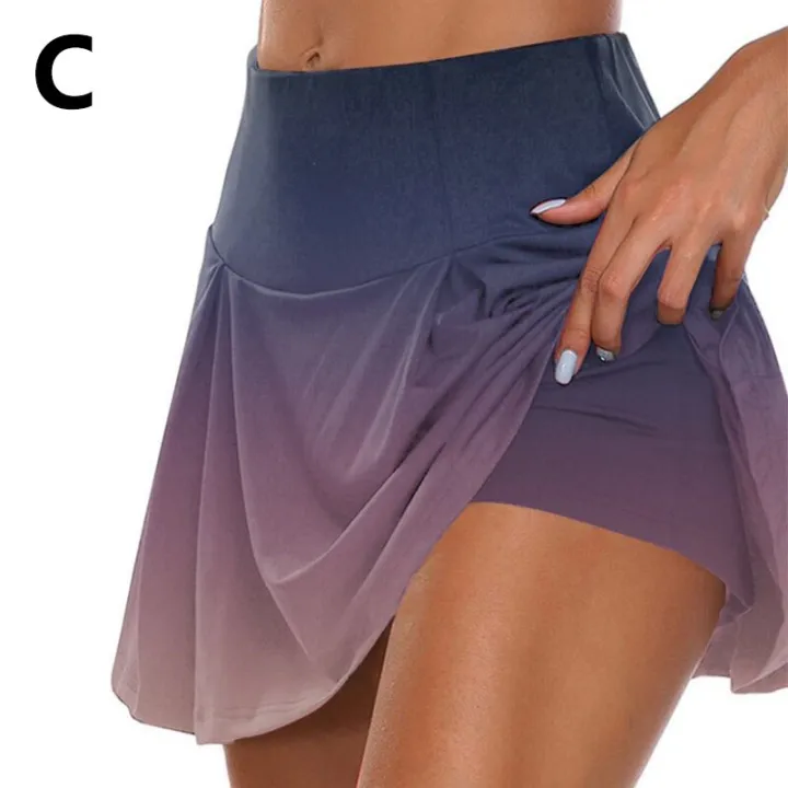 Women%20Sports%20Skort%20Skirt%20Summer%20Breathable%20Sweat%20Tennis%20Running%20Skort%20Skirt%20Casual%20Female%20Yoga%20Fitness%20Outdoor%20Jogger%20Shorts%20-%20Image%207