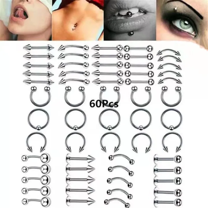 Stainless%20steel%2060%20puncture%20set%20belly%20button%20ring%20full%20body%20piercing%20tongue%20nail%20lip%20nail%20ear%20piercing%20nose%20nail%20lip%20ring%20barbell%20-%20Image%202