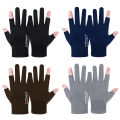 Summer Gloves Men Ice Silk Sun Proction Driving Glove Fishing Gloves Breathable Cycling Hiking Glove Huiye.