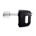 Philips HR3705/10 300W Hand Mixer – Lightweight, 5-Speed Control, Stainless Steel Accessories (Black).