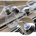Led Christmas Lights 5M/8M 10/20Bulb G45 Globe Festoon Bulb With Copper Wire Fairy Light Solar Powered Party Ball String Lamps----warm white 8m20bulbs. 