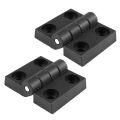 2pcs 63mm x 50mm Cabinet Plastic Hinge Door Hinges Hinge Black. 