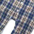 【original】 Fashion Plaid Baby Boy Bodysuit Long Sleeves Newborn Baby Clothing Cotton Infant Bodysuit for Boys 59cm（0-6m）. 