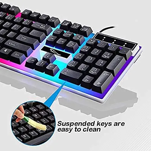 SOONGO%20G21B%20Keyboard%20Wired%20USB%20Gaming%20Mouse%20Flexible%20Polychromatic%20LED%20Lights%20Computer%20Mechanical%20Feel%20Backlit%20Keyboard%20Mouse%20Set,Black%20(Black-G21B)%20-%20Image%204