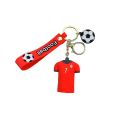 Football Player's Jersey Keychain Soccer Clothing Pendant Keyring Fashion Design Women Handbags Car Key Chain Gifts wholesale. 