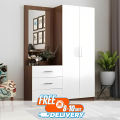 RK Stylish White Vanity Dresser and Cupboard.