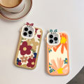 Jizetin for Samsung A13 4G Back Cover Bright Flower Bunch Square Camera Hole Shockproof Protection Soft Silicone Phone Case. 