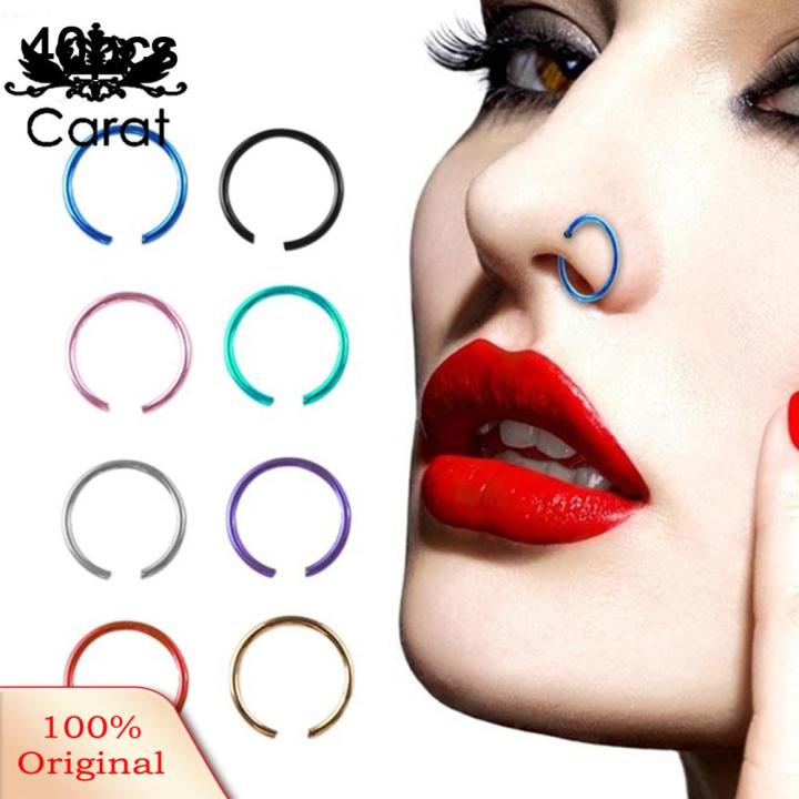 Carat%2040Pcs/Box%20Men%20Women%20Opening%20Circle%20Nose%20Ring%20Body%20Piercing%20Jewelry%20Gift%20-%20Image%203