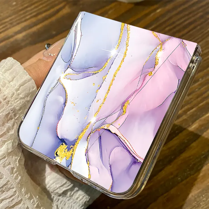 Marble%20Pattern%20Transparent%20Phone%20Case%20For%20Samsung%20Galaxy%20Z%20Flip%206%205%204%203%20Clear%20Hard%20Folding%20Cover%20For%20Samsung%20Z%20Flip6%20Flip5%20Flip4%20-%20Image%205