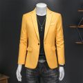 15 Color Fashion Mens Suit Jacket High Quality Slim Fit Solid Color Casual Business Mens Blazers Formal Office Wedding Suit Tops. 