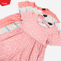 Girls Comfortable Printed Casual Short Sleeve Frock From Levin. 