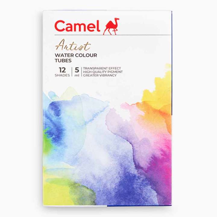 Camel Artist Quality Water Colour Box 5ml, 12 Shades