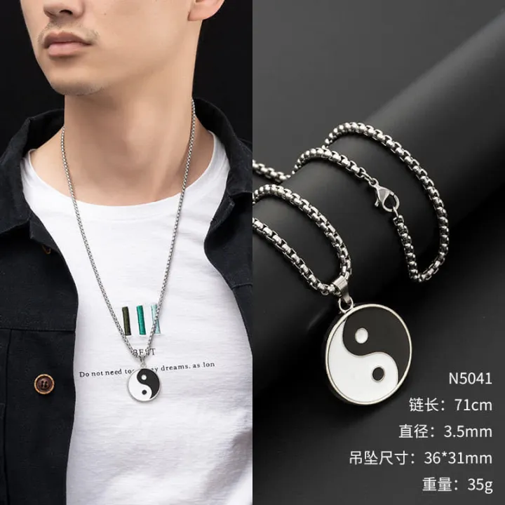 Stylish%20%20Stainless%20Steel%20Pendant%20and%20Bar%20Necklace%20Chain%20For%20Men%20-%20Image%203
