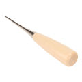 Wooden Handle Awl, Stainless Steel Leather Scratch Awl Safe 10Pcs Multipurpose with Case Guard for Book Binding for Leather Punch. 