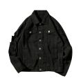 M- 5XL Fashion Brand Denim Jacket Men Ripped Holes Mens Pink black Jean Jackets Garment Washed Mens Denim Coat. 