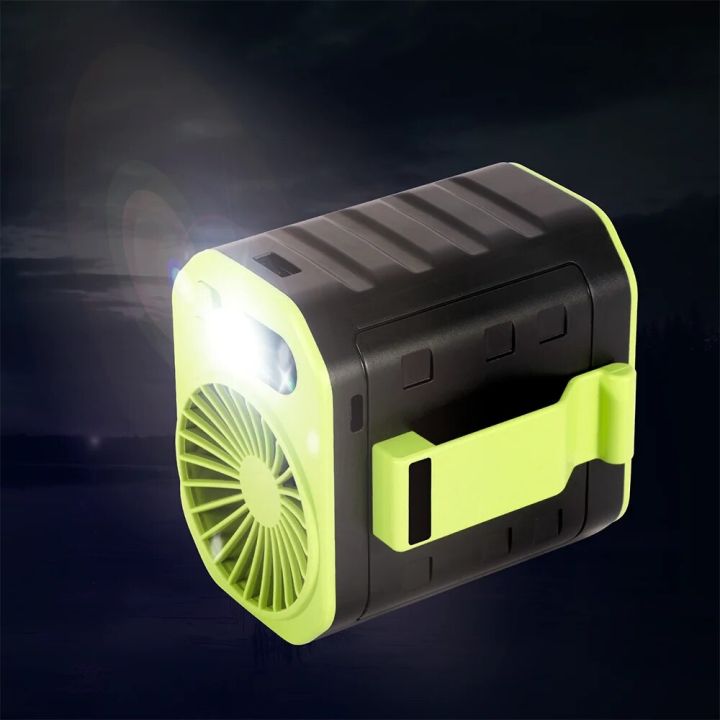 YL 008 New High Wind And Large Capacity Outdoor Construction Site Portable Waist Mounted Fan 6000mAh With Power Bank Flashlight
