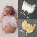 Newborn Baby Angel Wings Headband Costume Photo Photography Props. 