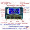 8 Switch PWM Signal Generator 3 Channel PWM Board Module Pulse Frequency Duty Cycle Adjustable Module 1Hz-150Khz With LCD Display.