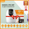 Imou Ranger 2 Pro 3MP Indoor Smart Security Camera with 64GB SD Card, Wi-Fi6, Color Night Vision, Pan -Tilt, and Mobile Alerts, Combo pack. 