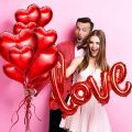 1 Set Room Decoration Balloon Accessories I Love You Kiss Me Lips Love Foil Balloon Red Love Letter Foil Balloon Wedding Valentines Day Decoration Balloon. 