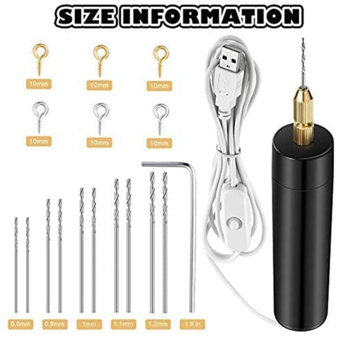 JAERBEE%20Electric%20Resin%20Drill%20Set,Including%20Eye%20Screws,Twist%20Drill%20Bits%20Tools,Electric%20Mini%20Drill%20for%20DIY%20Keychains%20Crafts%20Making%20-%20Image%206
