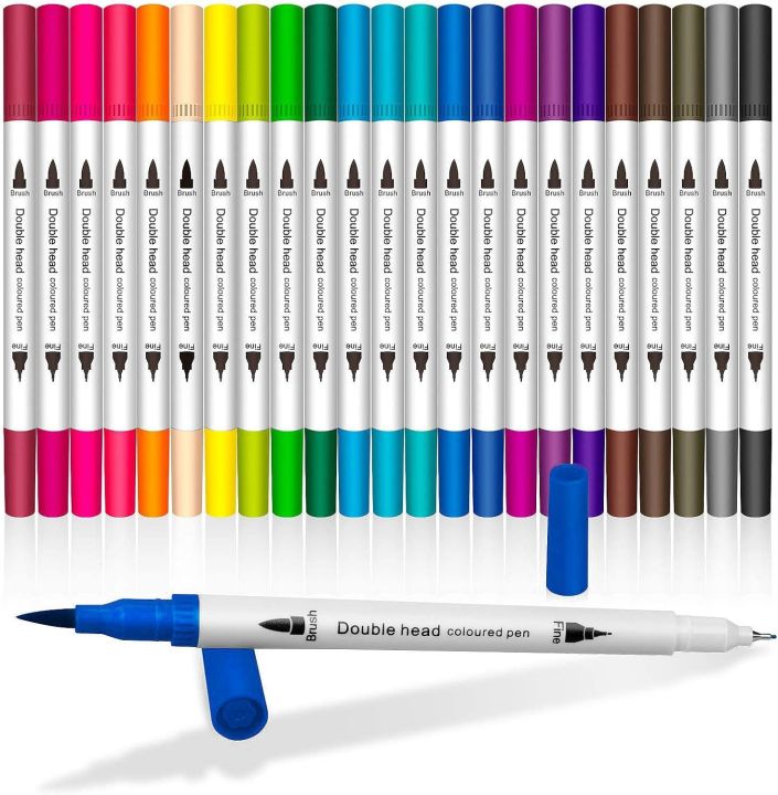 Dual%20Tip%20Brush%20Marker%20Pens%2024%20CAlors,Brush%20Tip%20with%20Fineliner%200.4mm%20Markers%20Pen%20for%20Writing%20Drawing%20Adult%20Coloring%20Books%20Planner%20Sketch%20Book%20Calendar%20Note%20-%20Image%204