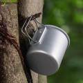Outdoor Camping Cup with Foldable Handle Portable Aluminum Alloy Mug Lightweight Backpacking Cup for Outdoor Hiking Picnic.