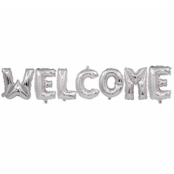 WELCOME Foil Balloon Set - 7 Piece Letter