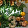 1Pcs 32 Inch Cheetah Leopard Print Digital Aluminum Film Balloon 1-9digital Balloon Kids Jungle Safari Birthday Party Decoration.