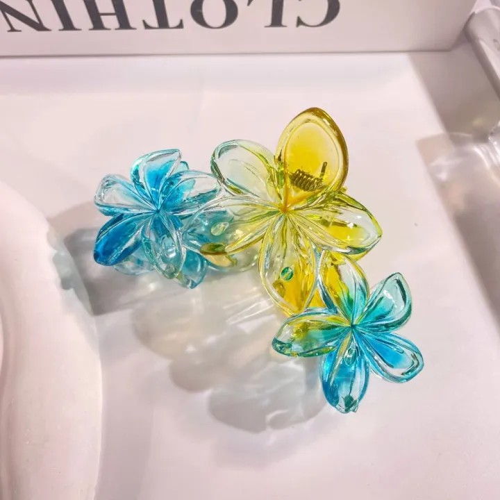 New%20Gradient%20Color%20Egg%20Flower%20Hair%20Clip%20Simple%20Style%20Transparent%20Flower%20Shape%20Claw%20Clip%20Hair%20Accessories%20Headwear%20Ponytail%20Hairpin%20-%20Image%209