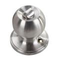 Round Door Handle Door Knobs Lock Stainless Steel Entrance Passage Door Lock with Key for Bedroom Li. 