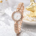 luxury rhinestone quartz women ladies bracelet watch.