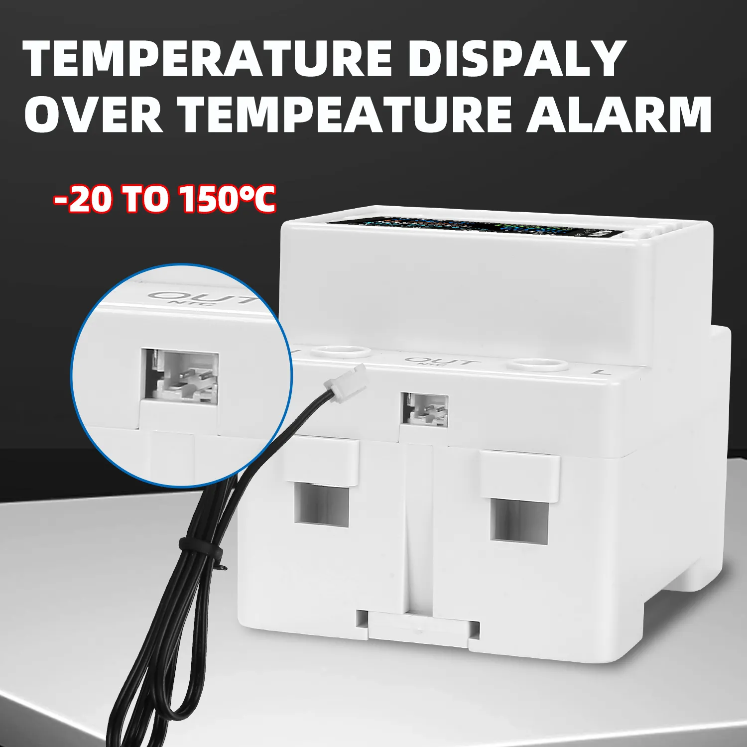 TUYA WiFi Smart Power Meter Over Under Voltage Protection Relay Switch Circuit Breaker Energy kWh Temperature Meter Smart Life