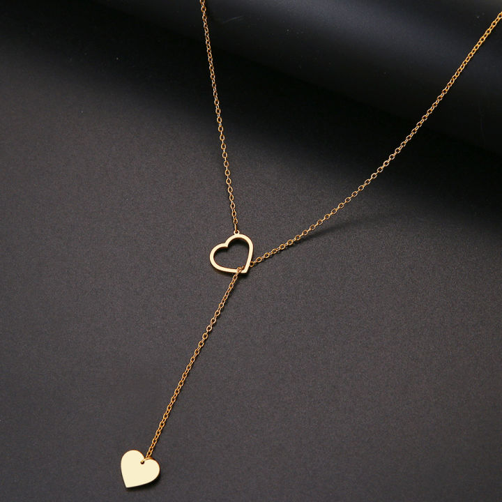%E3%80%90Daily%20Necessities%20For%20Anyone%20Store%E3%80%91Long%20Pendant%20Heart-Shaped%20Pendants%20For%20Women%20Design%20Necklace%20Stylish%20Stainless%20Steel%20Jewelry%20Party%20Gift%20-%20Image%204