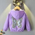 2 3 4 5 6 7 8 9 10 Year Butterfly Girls Jacket Autumn Hooded Zipper Windbreaker Coat Casual Unicorn Boys Outerwear Kids Clothes. 