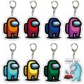 Anime Game Among Us Keychain Crewmates/Imposter Car Keychains for Men Bag Pendant Key Chain Trinkets Figure Ring Jewelry Gifts.