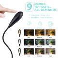LENCENT 7 LED Book Light 3 Colors and 9 Brightness Modes (Warm & White LEDs) USB Rechargeable Clip Reading Light for Kids Clip on Lamp for Book Travel etc [USB Cable Incl]. 