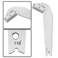 3pcs S/S Stainless Steel Angle Gauge Dirll Sharpener Tools Set Angle Gage Measuring Gauging Lathe Tool.