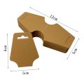 Retail 100 pieces/necklace package DIY double fold kraft paper label rectangular gift card label blank label 3 colors.